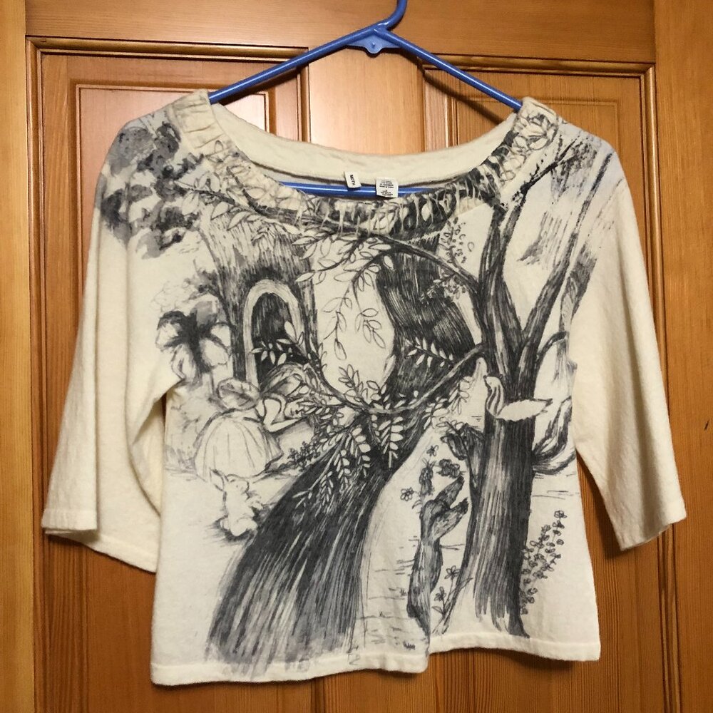 Anthropologie Moth Wool Cashmere Blend Sweater, Size M